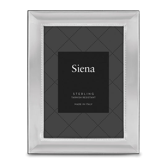 Occasion Gallery Bilaminate 925 Sterling Silver Beaded 8x10 Photo Picture Frame