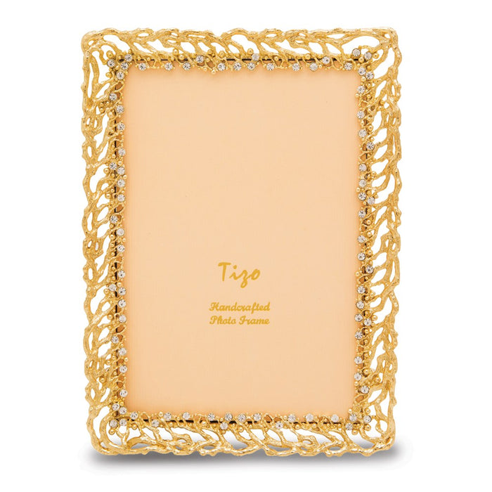 Occasion Gallery Gold-tone Ivy with Crystals 4x6 Photo Picture Frame