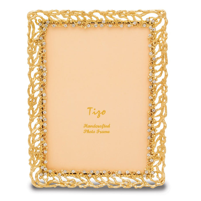 Occasion Gallery Gold-tone Ivy with Crystals 5x7 Photo Picture Frame