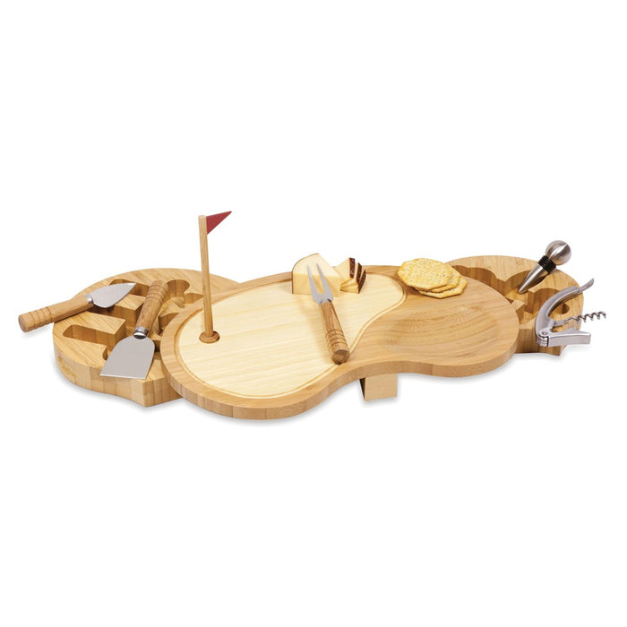 Occasion Gallery®  Sand Trap Cutting Board w/Wine & Cheese Tools
