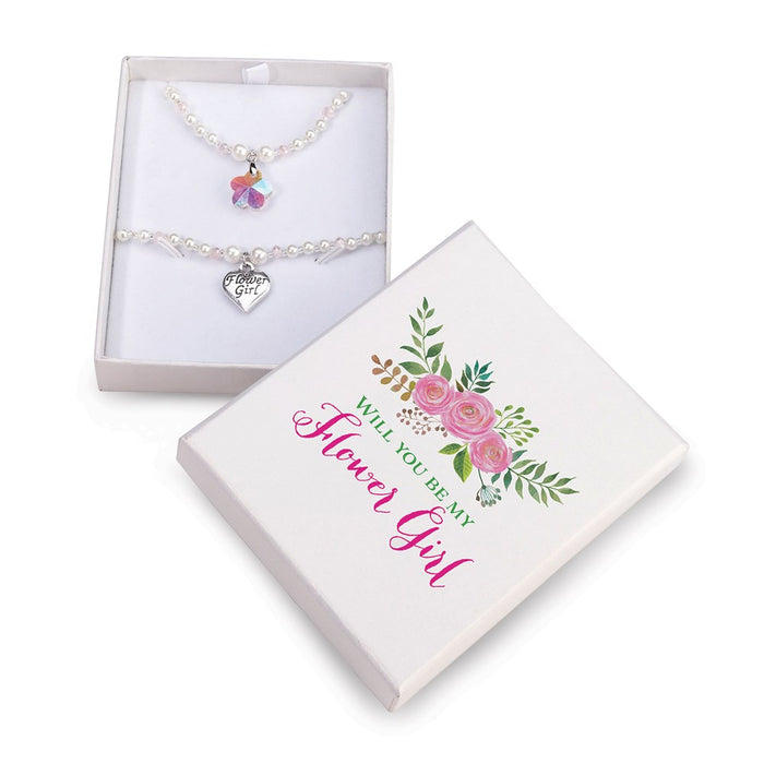 Lillian Rose Flower Girl Necklace and Bracelet Set