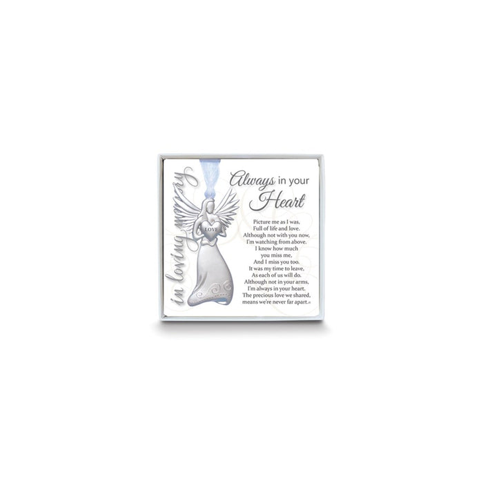 Keepsake Bereavement Always in Your Heart Poem Card and Boxed Angel