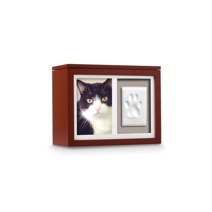 Keepsake Bereavement Brown Pawprints Medium Pet Memory Keepsake Box