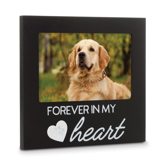 Keepsake Bereavement Black Forever in My Heart Pet Memorial Remebrance Photo Frame