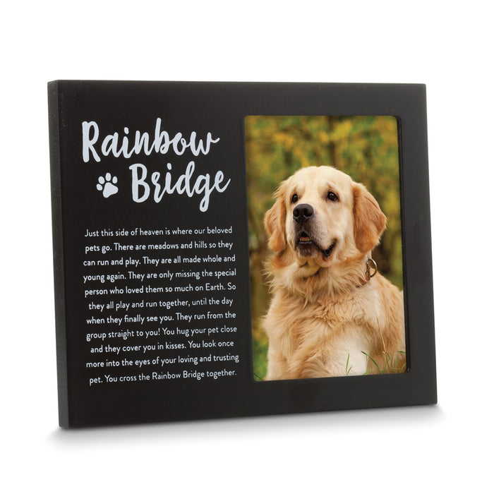 Keepsake Bereavement Black Rainbow Bridge Pet Memorial Remembrance Photo Frame