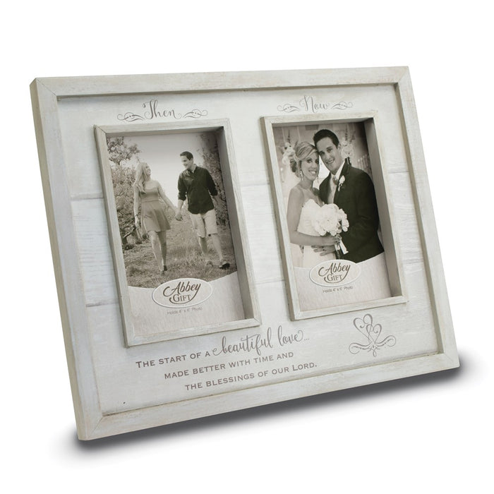 Then and Now Anniversary Wood Frame Boxed