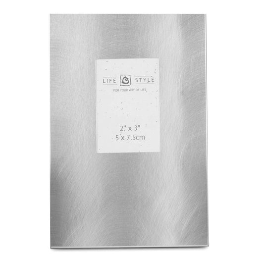 Occasion Gallery Brushed Metal 2x3 Picture Photo Picture Frame with Easel Back