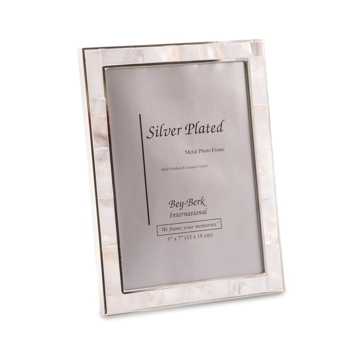 Occasion Gallery Silver-plated Trim with Mother of Pearl 5x7 Picture Photo Picture Frame