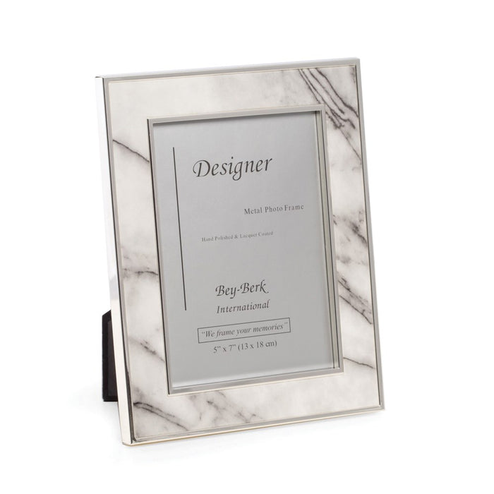 Occasion Gallery Marble Design 5x7 Picture Photo Picture Frame with Easel Back