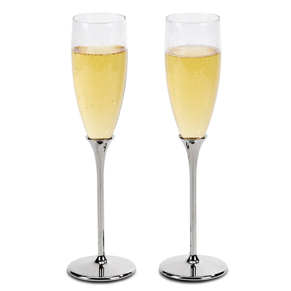 Nickel-plated Boston Toasting Flutes