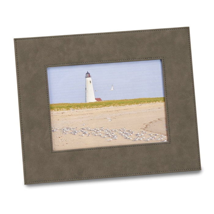 Occasion Gallery Grey Leatherette 5 X 7 Photo Picture Frame, Grey