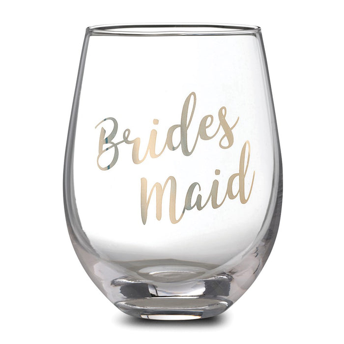 Lillian Rose Gold Bridesmaid Stemless Wine Glass