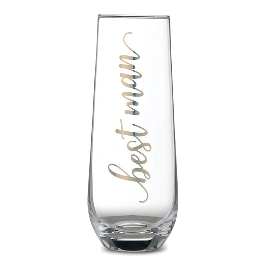 Lillian Rose Gold Best Man Stemless Champagne Glass