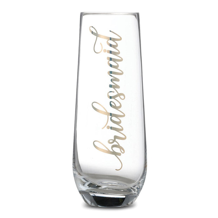 Lillian Rose Gold Bridesmaid Stemless Champagne Glass