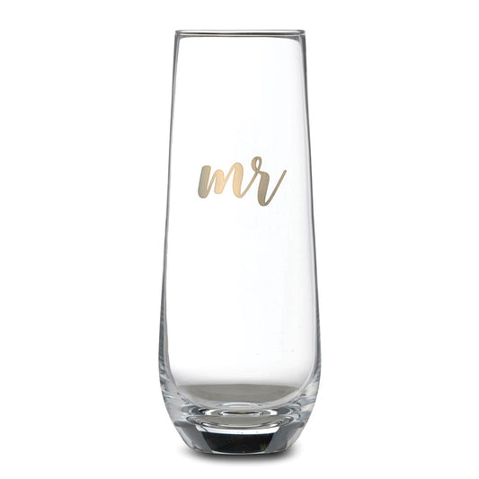 Lillian Rose Gold Mr. Stemless Champagne Glass