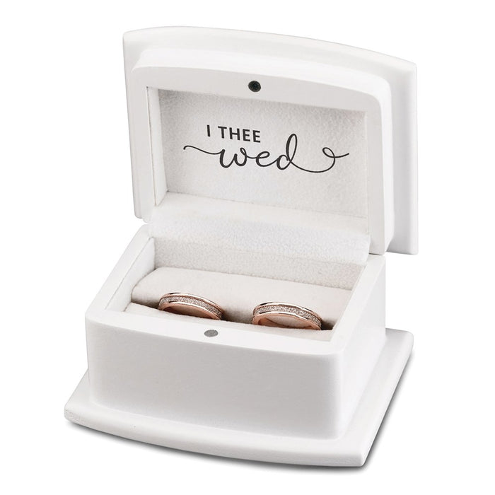 Lillian Rose White With These Rings Box w/Liner