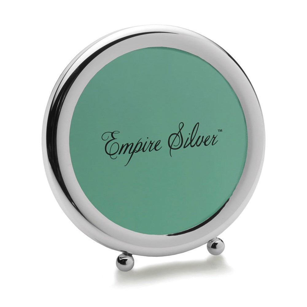 Occasion Gallery Empire 925 Sterling Silver 3.75 Inch Round Photo Picture Frame