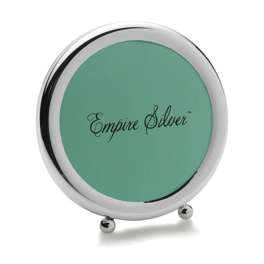 Occasion Gallery Empire 925 Sterling Silver 3.75 Inch Round Photo Picture Frame