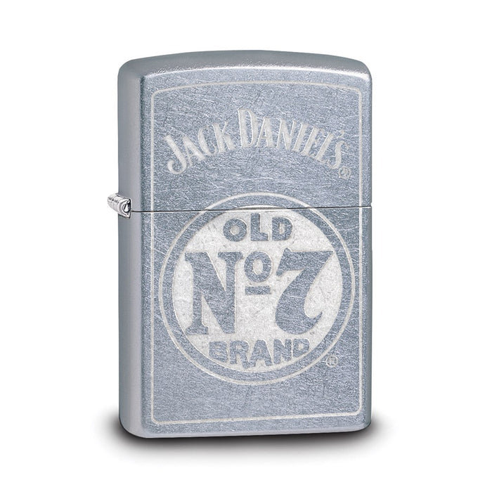 Zippo Jack Daniels Street Chrome Lustre Old No 7 Lighter