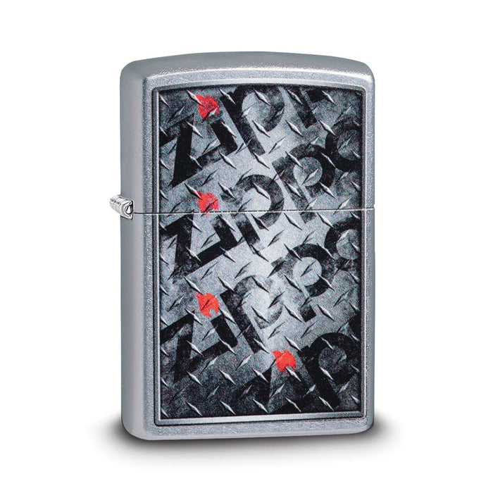 Zippo Street Chrome Diamond Plate Lighter