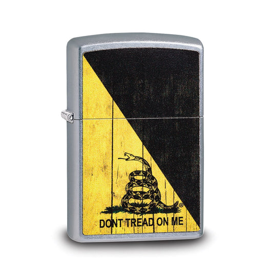 Zippo Street Chrome Yellow Dont Tread on Me Lighter