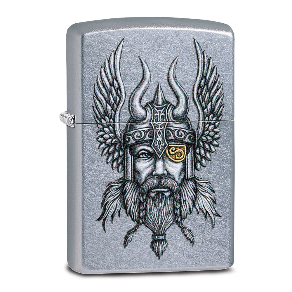Zippo Street Chrome Viking Lighter