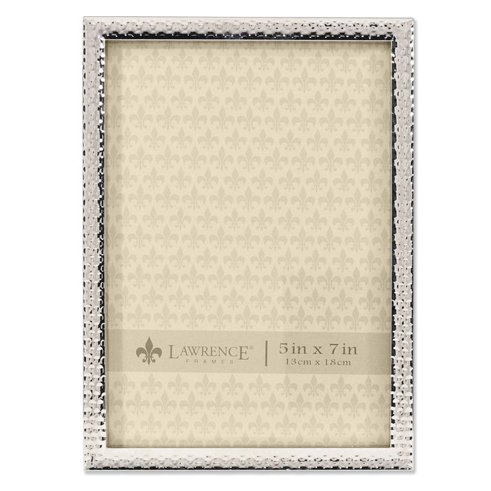 Occasion Gallery 5x7 Silver-tone Metal Hammer Effect Photo Picture Frame