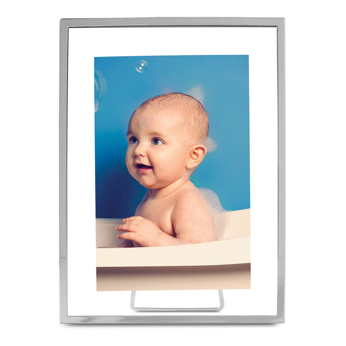 Occasion Gallery 5x7 Garett Silver-tone Metal Float Photo Picture Frame