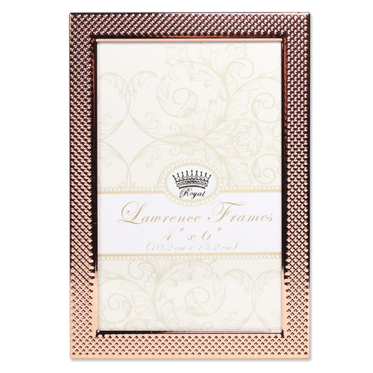 Occasion Gallery 4x6 Fawn Pin Dot Pattern Copper-tone Photo Picture Frame