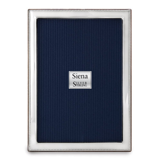 Occasion Gallery 925 Sterling Silver Plain Outer Beaded 4x6 Photo Picture Frame