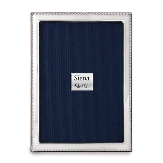 Occasion Gallery 925 Sterling Silver Plain Outer Beaded 8x10 Photo Picture Frame