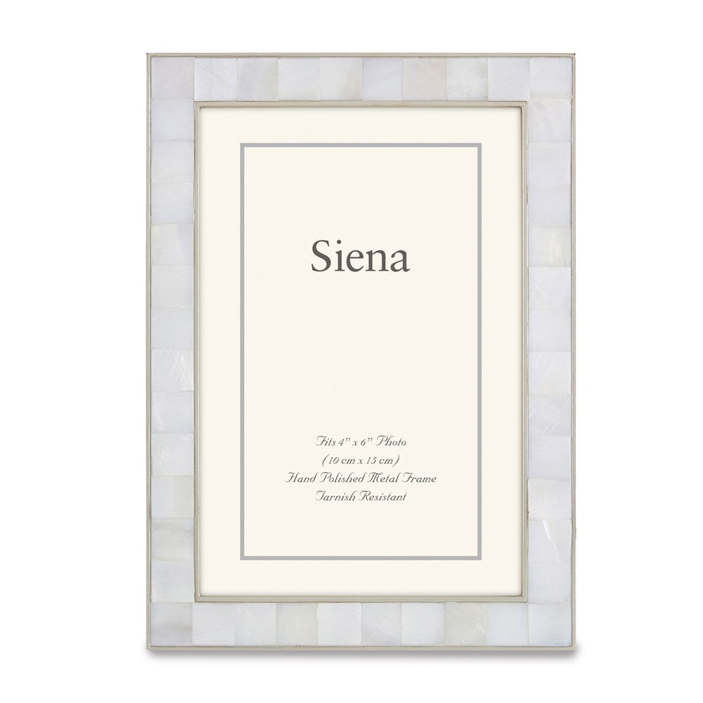 Occasion Gallery Silver-tone Mother of Pearl 5x7 Photo Picture Frame