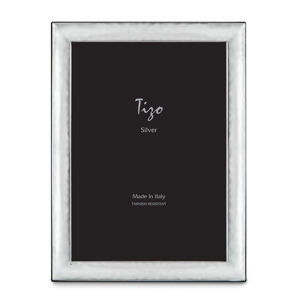 Occasion Gallery 925 Sterling Silver Hammered Rounded 5x7 Photo Picture Frame
