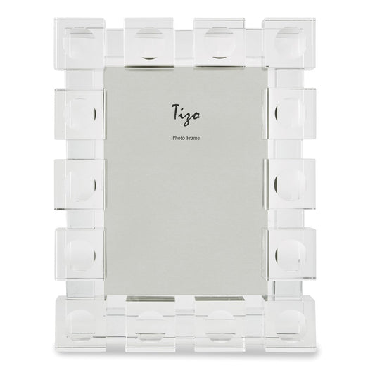 Occasion Gallery Crystal Glass 4x6 Cube Photo Picture Frame
