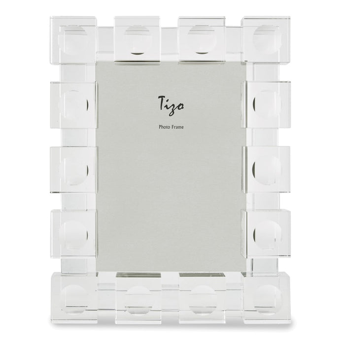 Occasion Gallery Crystal Glass 4x6 Cube Photo Picture Frame