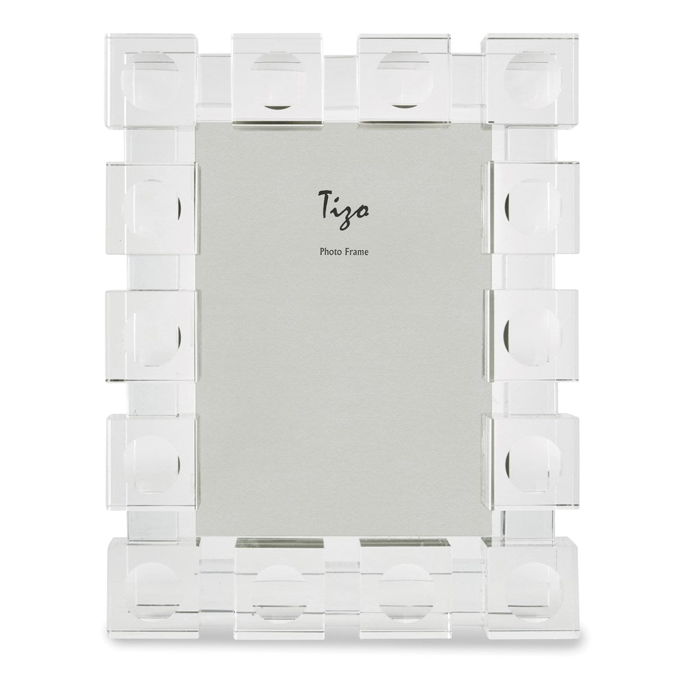 Occasion Gallery Crystal Glass 5x7 Cube Photo Picture Frame