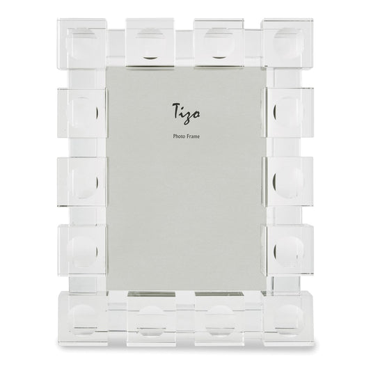 Occasion Gallery Crystal Glass 5x7 Cube Photo Picture Frame