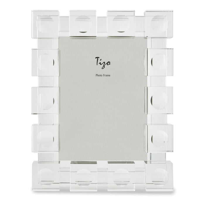 Occasion Gallery Crystal Glass 5x7 Cube Photo Picture Frame