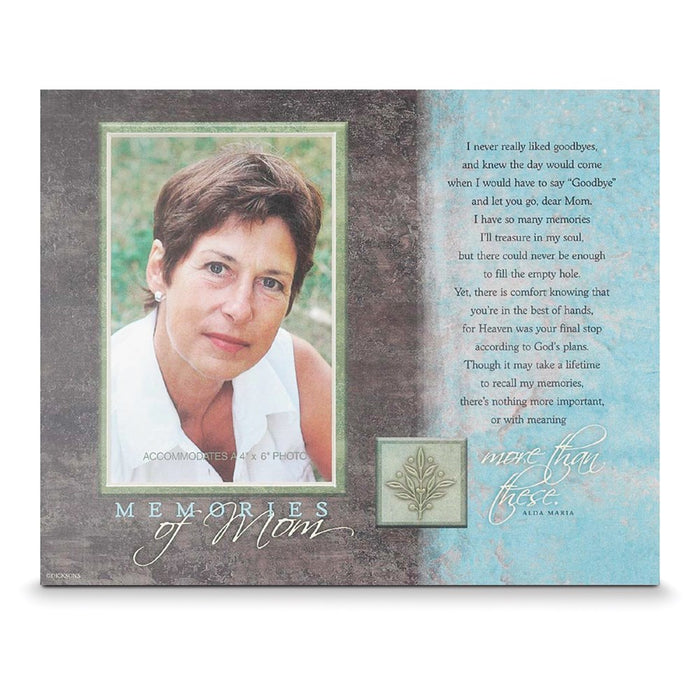 Keepsake Bereavement Memories of Mom Poetry Photo Mat