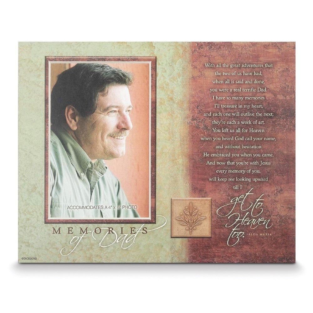 Keepsake Bereavement Memories of Dad Poetry Photo Mat