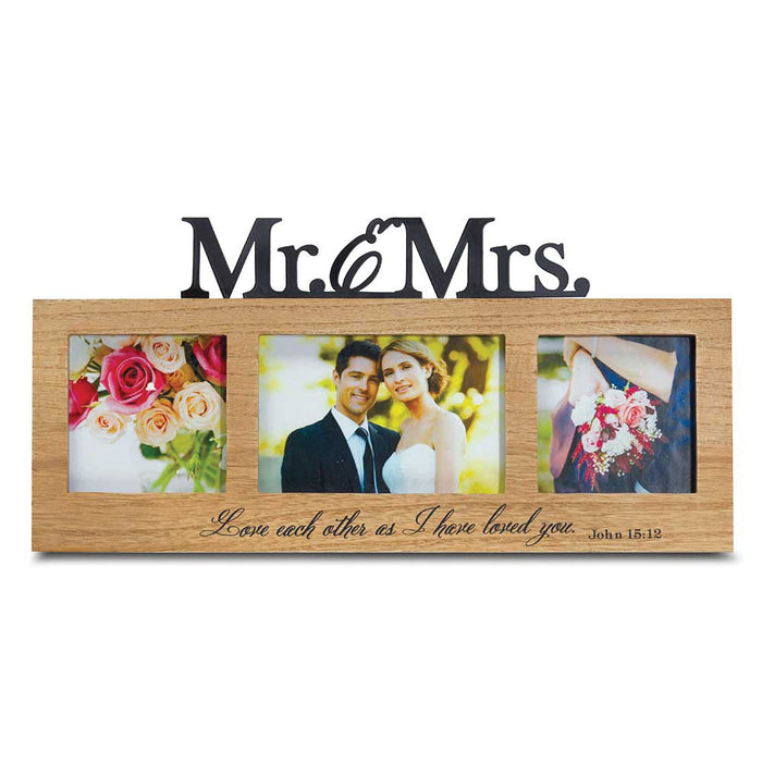 Occasion Gallery Wedding Keepsake Gifts, Mr and Mrs 2-4x4 and 1-4x6 Photo Picture Frame