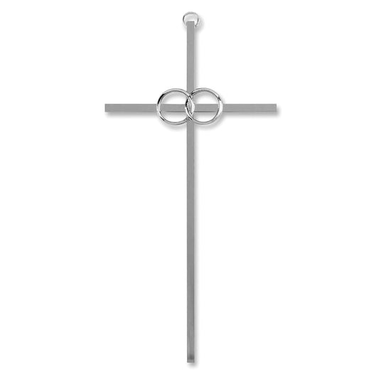Silver-tone Metal Wedding Wall Cross