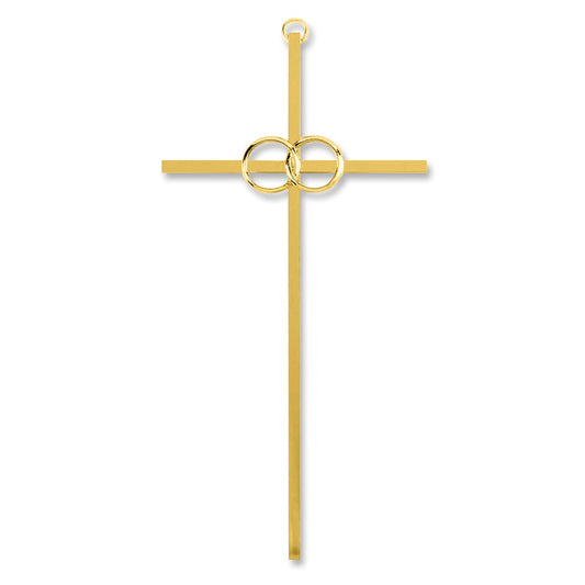 Gold-tone Metal Wedding Wall Cross