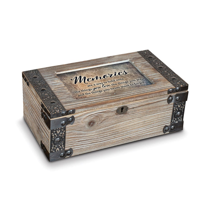 Keepsake Bereavement Memories Rustic Music Box : WONDERFUL WORLD