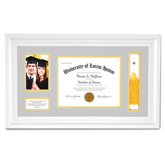 Occasion Gallery Keepsake White Graduation Photo Picture Frame - Religious Verse