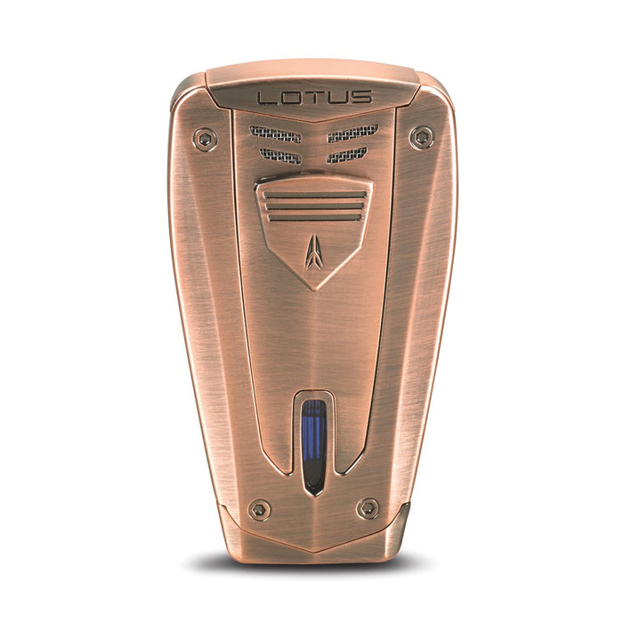 Lotus Fusion Copper Double Flame Lighter w/Fold-out Punch