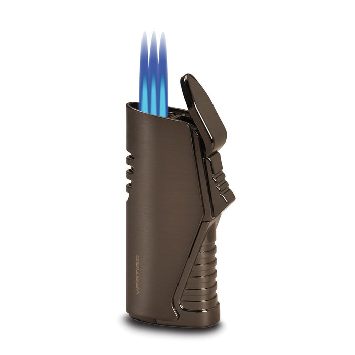 Atlas Triple Flame Lighter w/Fold-out Punch - Gun