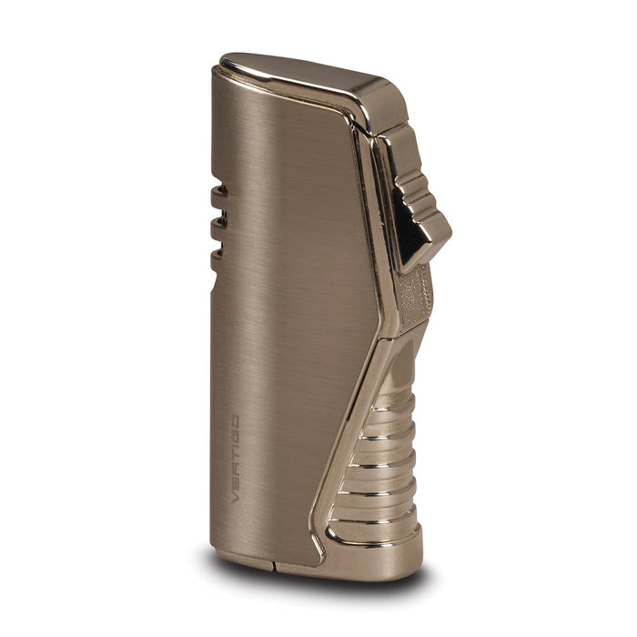 Atlas Triple Flame Lighter w/Fold-out Punch - Nickel