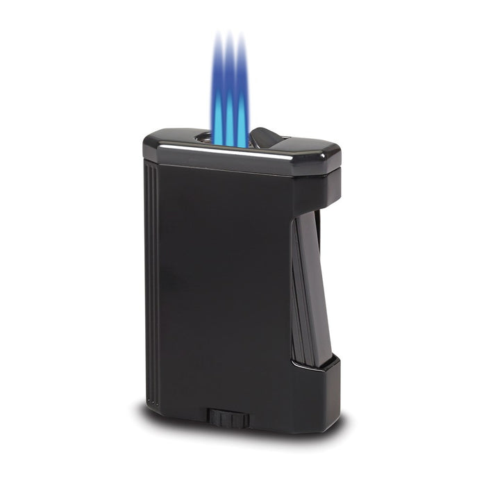 Intrigue Triple Flame Table Lighter - Black