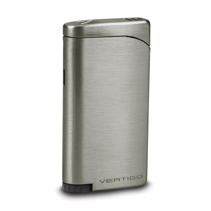 Concorde Double Flame Lighter w/Fold Out Punch - Nickel